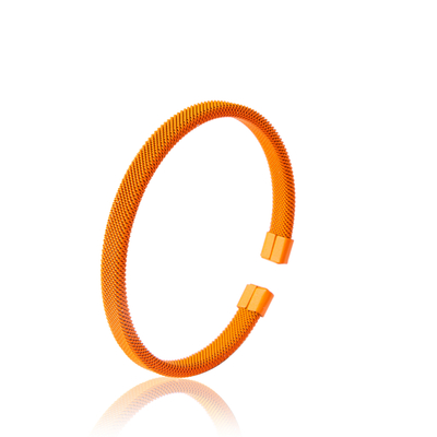 Couleur orange d'acier inoxydable de style de Bohème de taille ajustable de bracelets