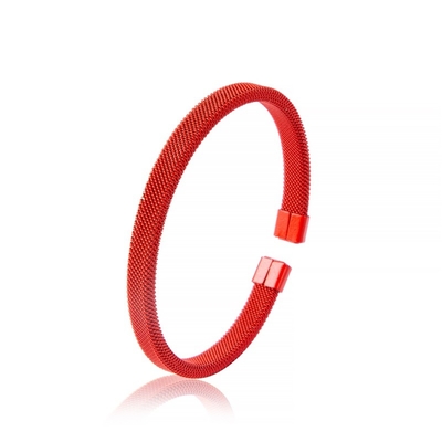 bracelet rouge de bracelet d'acier inoxydable de peinture, norme punk d'UE de bracelet de style