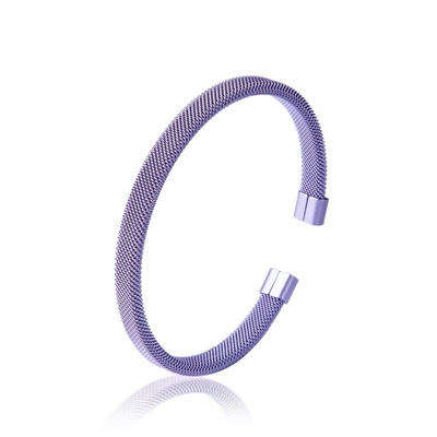 Collection de ressort de bracelet de bracelet d'acier inoxydable de pourpre de kc pour la femme