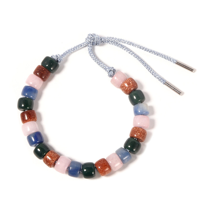Certificat en pierre de la couleur ISO9001 de mélange de bracelets de fermoir d'or unisexe de fermeture