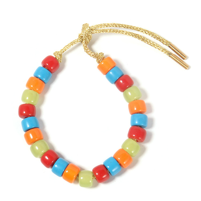 Le bracelet de perles de forte de kc 18.5cm, vraie pierre de corde tressée perle le bracelet