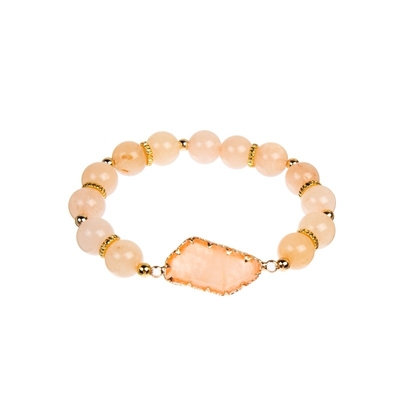 Le kc handcrafted le cadeau perlé élastique orange de bracelet pour la maman