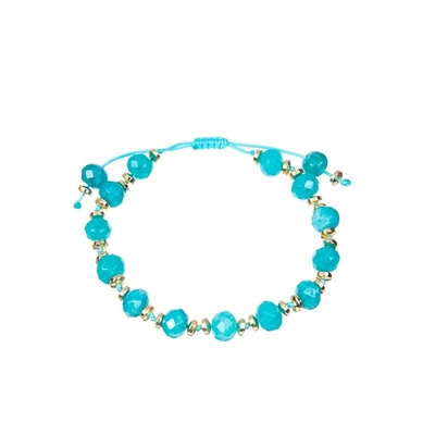 Le bracelet de perle noué par ficelle réglable d'OEM a facetté la forme pour Madame