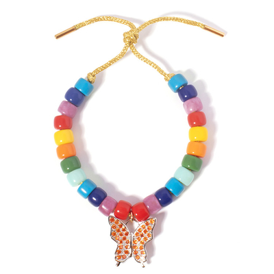 Papillon multi en pierre naturel de zircon de couleur des bracelets 22g de perle de forte