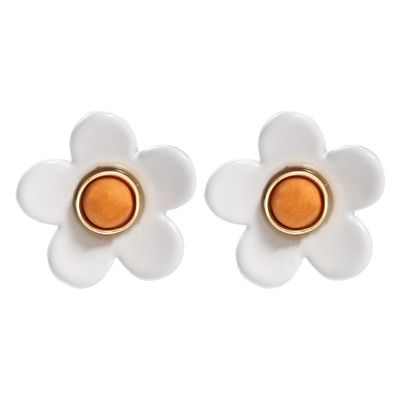Boucles d'oreille 5g/Pair d'émail de fleur d'ODM d'OEM colorées pour des femmes
