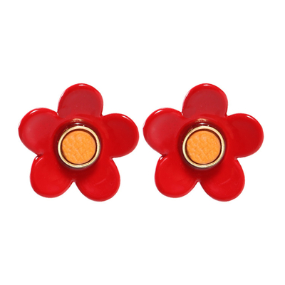 Boucles d'oreille 5g/Pair d'émail de fleur d'ODM d'OEM colorées pour des femmes