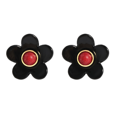 Boucles d'oreille 5g/Pair d'émail de fleur d'ODM d'OEM colorées pour des femmes