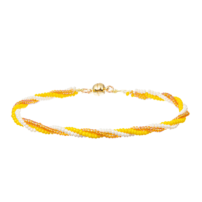 bracelet coloré de perles de mélange de 18.5cm réglé avec des extrémités d'aimants