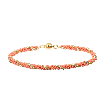 bracelet coloré de perles de mélange de 18.5cm réglé avec des extrémités d'aimants