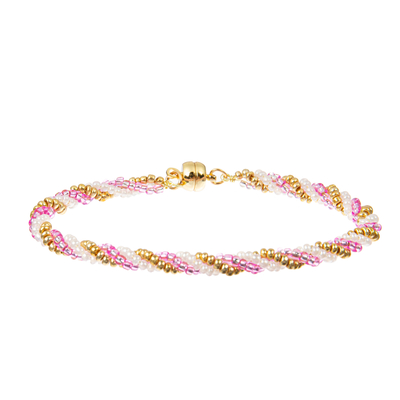 bracelet coloré de perles de mélange de 18.5cm réglé avec des extrémités d'aimants