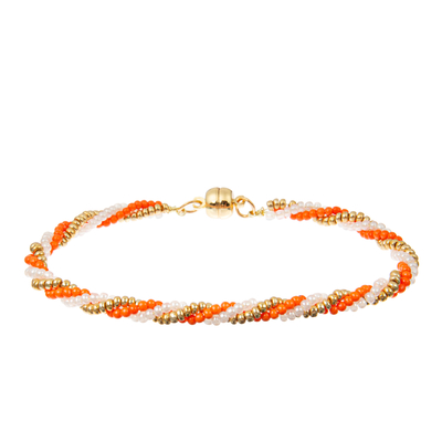 bracelet coloré de perles de mélange de 18.5cm réglé avec des extrémités d'aimants