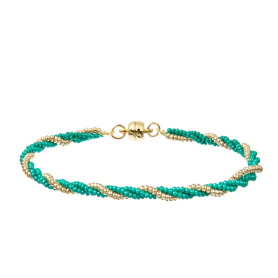 bracelet coloré de perles de mélange de 18.5cm réglé avec des extrémités d'aimants