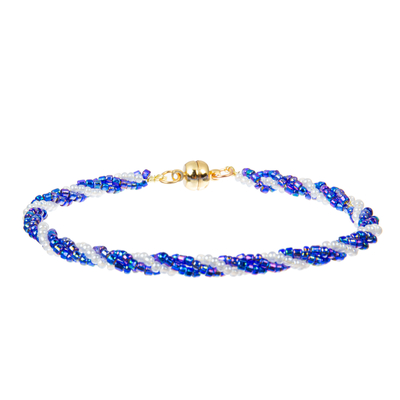 bracelet coloré de perles de mélange de 18.5cm réglé avec des extrémités d'aimants