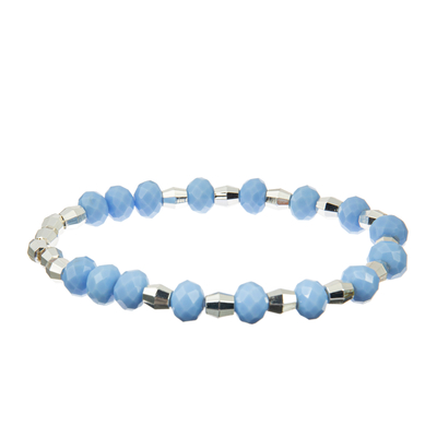 L'argent a déjoué les ensembles perlés de bracelets, 7,25&quot; Sterling Silver Bangles Set