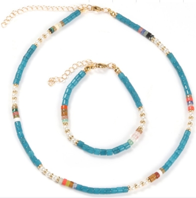 bracelet d'eau douce de perle de 18.5cm, bracelets naturels de tuile de Tila de pierre
