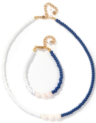 le bracelet d'eau douce de perle de 5-6mm, arc-en-ciel a coloré le bracelet de perle d'émail