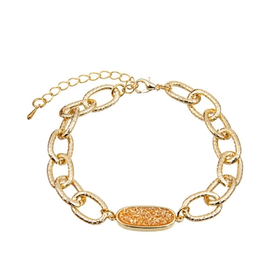 Bracelet multicolore 15g de perle de Druzy de résine avec la chaîne d'extension de taille ajustable