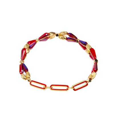 Larme Crystal Handmade Beads Bracelets Weaved pour des collections de Noël