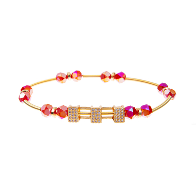 7,5&quot; gland a perlé l'or 14k extensible de bracelets faits main plaqué