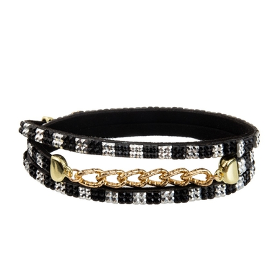 La Bohême 3 couches enveloppent les bracelets en cuir avec la chaîne et les charmes