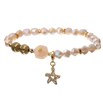 L'étoile d'étincelle de Chritmas charme les bracelets faits main extensibles de perles de Paster d'alliage