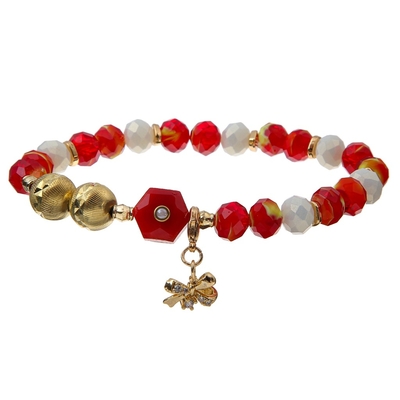 L'étoile d'étincelle de Chritmas charme les bracelets faits main extensibles de perles de Paster d'alliage