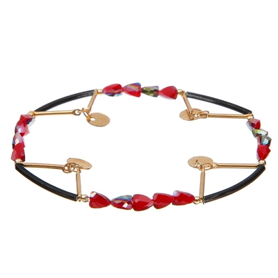 Couleur d'arc-en-ciel de bracelets à chaînes de Crystal Stretchy Spring Zircon Star