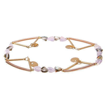 Couleur d'arc-en-ciel de bracelets à chaînes de Crystal Stretchy Spring Zircon Star