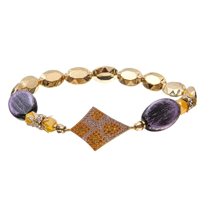 Le fort de connecteur de Zircon de léopard perle Noël de bracelet assorti