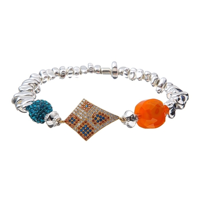 Le fort de connecteur de Zircon de léopard perle Noël de bracelet assorti