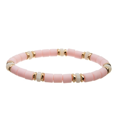 La couleur multi de rose de pile de la Bohême a perlé le bracelet élastique pour la mode d'été