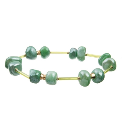 Cadeau frais géométrique de Crystal Beads Bracelets Vintage Style de couleur verte pour elle