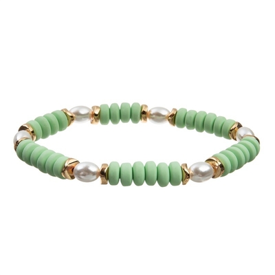 Cadeau frais géométrique de Crystal Beads Bracelets Vintage Style de couleur verte pour elle