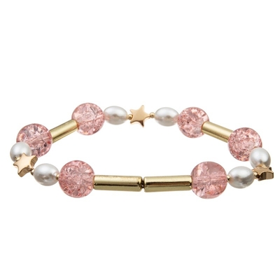 La couleur multi de rose de pile de la Bohême a perlé le bracelet élastique pour la mode d'été