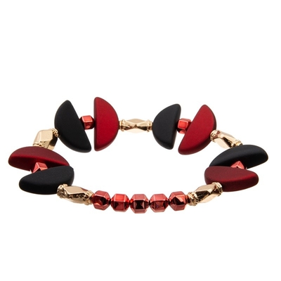 Couleur noire personnalisable en cuir véritable de bracelet multicouche de métier de main