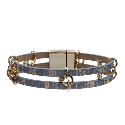 Couleur quotidienne d'or de bijoux de bracelet en cuir fait main de Boho de double couche