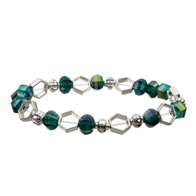 Les perles de forme de lune avec les perles en laiton argentées remettent à des bracelets de métier les bijoux créatifs