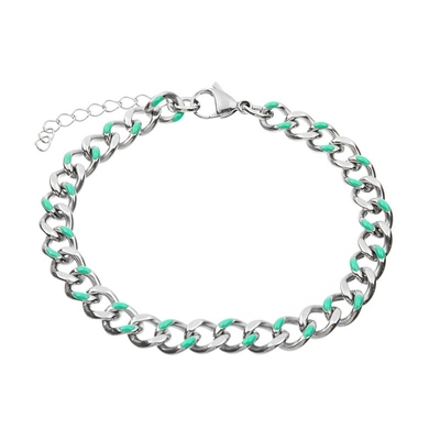 L'or punk des bracelets 18K de charme d'acier inoxydable de couleur d'émail de style a plaqué adapté aux besoins du client