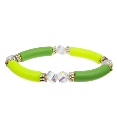 Couleur verte fraîche de perles de boutique de cadeau abordable fait main de bracelet pour la partie