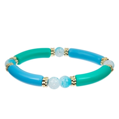 Le bloc fait main perle le cadeau élastique de couleur de collection de ressort de bracelet de bracelet pour la fille