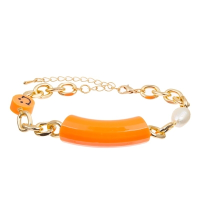 La barre en bambou perle le bracelet fait main de chaîne d'or coloré pour le Jour de la Déclaration d'Indépendance