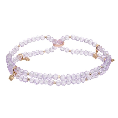 L'armure faite main empilable de lavande perle l'ensemble de bracelet pour la Saint-Valentin