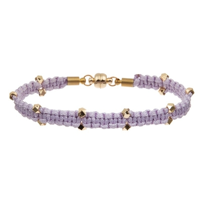 L'armure faite main empilable de lavande perle l'ensemble de bracelet pour la Saint-Valentin