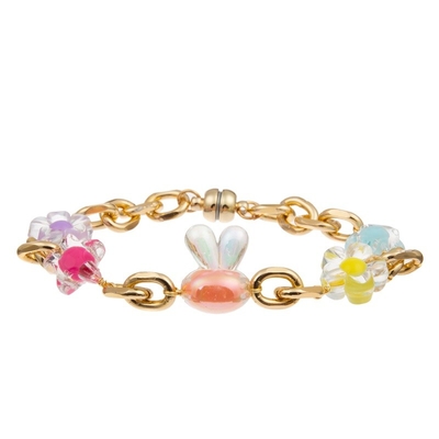 Couleur rêveuse perlée de conte de fées de bracelet de bout droit unisexe avec le charme d'arc-en-ciel
