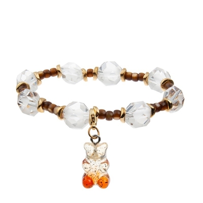 Cadeau de Brithday de couleur de sucrerie de bracelets de Jelly Bear Charm Handmade Beads pour la fille