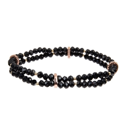 Couleur blanche de zèbre d'impression de cuir de perles de noir fait main de bracelet pour la dame
