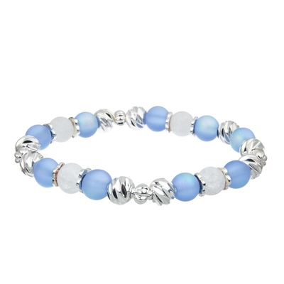 Le bracelet empilable en cuir fait main de style de fille de Boho a placé Bule pour le cadeau d'anniversaire