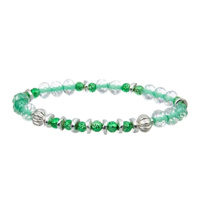 Bracelet fait main en cuir de vert de partie réglé avec la boule minimaliste de roche de Zircon