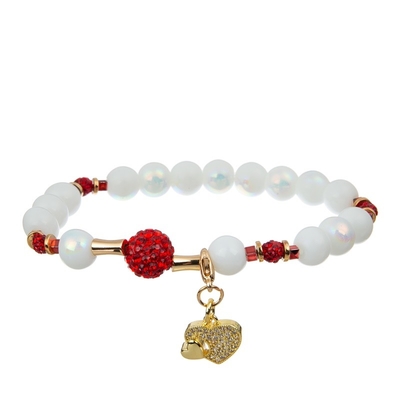 Le charme XOXO de coeur d'or adaptent les bracelets aux besoins du client faits main de perles de nom pour le cadeau d'amie