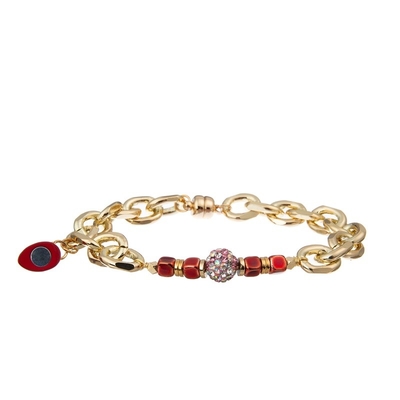 Cadeau magnétique de Saint-Valentin d'ensemble de bracelet de maillon de chaîne de charme de coeur d'amour